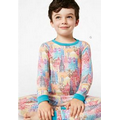 Multi Wonders of the World Kid's Long Sleeve 2 Piece Stretch Pajamas
